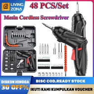 【*cod + Pengiriman Cepat】bor Tangan Listrik 12V Mesin Bor Listrik Cordless Drill Set Bor Listrik Obe