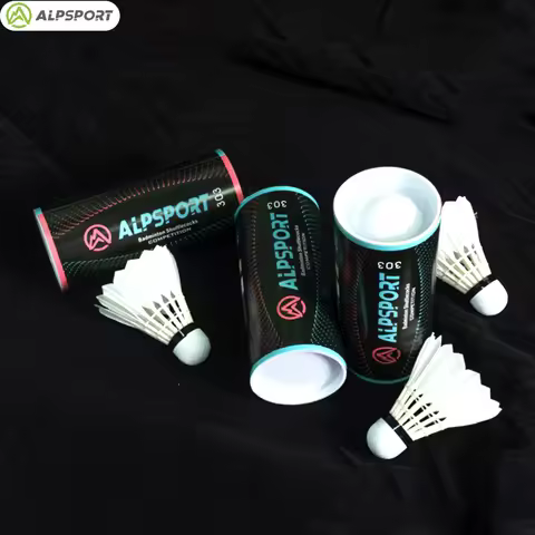 ALPSPORT 303 White Duck Feathers Badminton Shuttlecock 3/6/9 Tubes, Smooth Speed For Outdoor Sports 