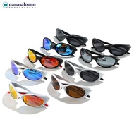 NANASALONNN Outdoor Sports Polarized Sunglasses For Women Men Unisex Oval Frame Color Block UV400 Cy