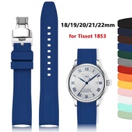 18mm 19mm 20mm 21mm 22mm Universal High Tensile Silicone Strap for Tissot 1853 Curved End Butterfly 