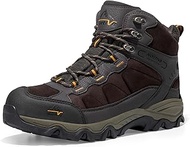 Mens Hiking Boots Waterproof Trekking Outdoor Mid Backpacking Mountaineering Shoes,Size 8 Wide Brown