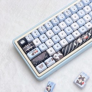 Sea Salt Cat Keycaps 133/141 Keys EOA Profile PBT Dye Sublimation Wooting60 MAD60 Aula F75 Round Ali