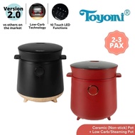 Toyomi 0.6L SmartDiet Micro-Com. Rice Cooker RC 1506LC - Black / Red