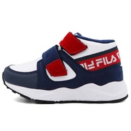 FILA Conte Cup Bone Support Velcro Felt Jogging Shoes Middle Big Kids Blue White R9704 (2-J833X-123)