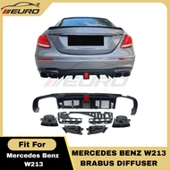 W213 Mercedes Benz E Class E200 E250 E300 E350e Bodykit Rear Diffuser E63 Brabus