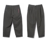 Beams japan 雙打摺 錐形褲 長褲 紅繩 灰色