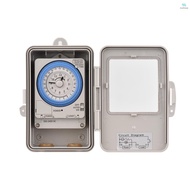 Mechanical 24 Hours Timer Switch IP53 Rating Programmable Electrical Timer Switch Box AC 100-240V 15