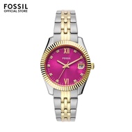 Fossil Women's Scarlette Analog Watch ( ES5337 ) - Quartz, Silver Case, Round Dial, 16 MM Multicolor Stainless Steel Band