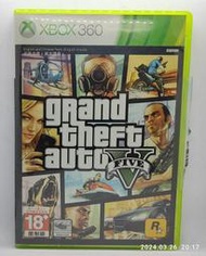 正版 無刮傷配件齊全 XBOX360 俠盜獵車手5 GTA5 Grand Theft Auto V 中文版