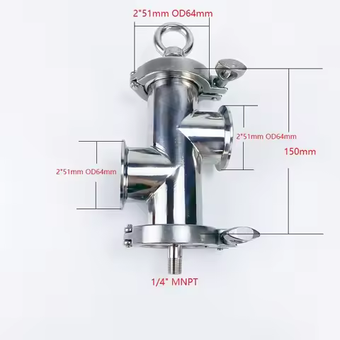 2"(51mm)OD64 Gin Basket Set For Homebrew With Filter Basket Of V-225ml ,Connector 2"*2"X2"*2",Gin Ba