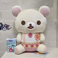 日版 牛奶熊 x 珍寶珠 大公仔 大毛公仔 鬆弛熊 Rilakkuma 拉拉熊 Korilakkuma 小白熊 奶油熊 甜心熊 Chupa Chups San-X 景品