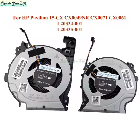 Laptop CPU GPU Cooling Fan For HP Pavilion 15-CX CX0049NR CX0071 CX0061 L20334 L20335-001 TPN-C133 C