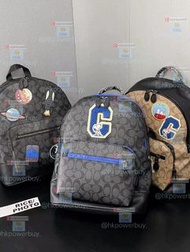 coach蔻馳星球雙肩包West 35 經典老花太空貼牛皮 背包雙肩包 大號 男6