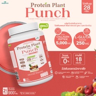 PROTEIN PLANT โปรตีนแพลนท์ สูตร 3 (รสพั้นช์) 900 กรัม/กระปุก (2 ปอนด์ 2LBS) ทานได้ 18 ครั้ง โปรตีนพื