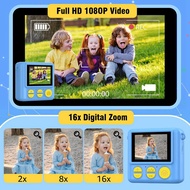 Instant Print Camera 1080P HD Digital Video Cameras with 3 Print Paper Portable Travel Toy Camera fo