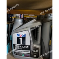 GENUINE MOBIL1 TRIPLE ACTION POWER 5W-40 ENGINE OIL, 4L.