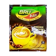 BRU 3 IN 1 PREMIX COFFEE 15 SACHETS