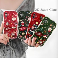 3D Christmas Santa Claus Tree Case For VIVO V60 Y400 V50 Lite 5G Y04 V40 PRO Y39 Y36 5G IQZ 10 Cover