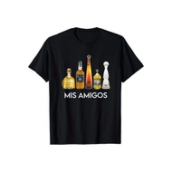 KEMEJA KATUN Mis Amigos Men's Cotton T-Shirt Tequila Style - Casual O-Neck, Short Sleeve, Elastic Br