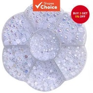 White Flatback Pearls for Nail Art and Crafts, Round Half Pearls for Crocs, Shoes, Cups, Weddings, I