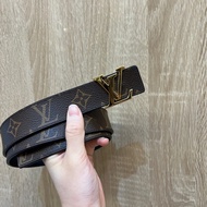 LV 原花黑牛皮雙面用皮帶M0565X