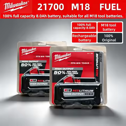 M18 Milwaukee XC 18V 8.0Ah 21700 Cell Rechargeable Battery Fit Milwaukee Tool 48-11-2830 0730-20 Hig