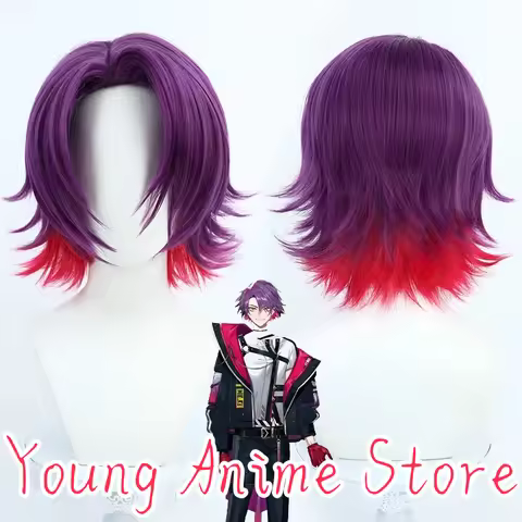 Young-Anime NIJISANJI VTuber Watarai Hibari Cosplay Wig Costume Prop Wigs + Cap