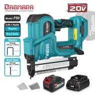 DAGMARA F50 Cordless Brad Nailer＆Stapler Heavy Finish Nail Gun With 4.0A Rechargeable Battery