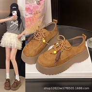 [AY] 2025 Spring Thick-Soled Casual Shoes Small Height Increasing Shoes Fashion Loafers Frosted Thic