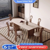 【SG⚡】Tara Dining Table Semi-Circular Stone Slab Dining Table Set With Chairs Stone Slab Home Dining 