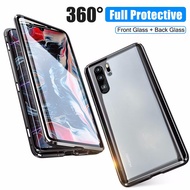 Magnetic Absorption Metal Bumper Double Sides Glass Case Huawei P30 Pro P30 Lite P20 Pro Nova 4E 3E Cover Casing