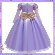 Kids Girl Princess Costume Rapunzel Tangled Kostum Budak Dress Princess Disney Cartoon Character Cos