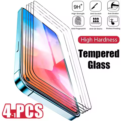 1-4PCS HD 9H Crystal Tempered Glass For vivo Y30 Y31 Y32 Y33s Y35 Y52 Y53s Y55 Y70 Y72 Y76 Y78 Clear