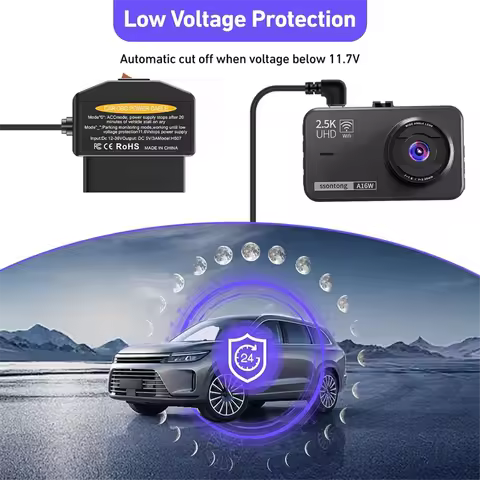 New Tech OBD2 OBD Power Cable for Dash Camera, OBD to Type-C USB OBDII Adapter Hardwire Charger Cabl