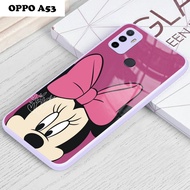 Softcase Glass Kaca Ungu/Lilac Oppo A53 - [GL78] - Case Oppo A53 - Casing Hp Oppo A53 - Case hp Oppo