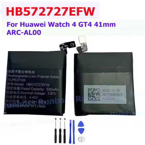530mah HB572727EFW New Replacement Battery For Huawei Watch 4 Watch4 GT4 ARC-AL00 41mm Battery With