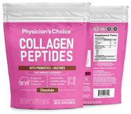 Physician's CHOICE Collagen Peptides Powder (Hydrolyzed Protein - Type I &amp; III) w/Digestive Enzymes - Keto Collagen Powder for Women &amp; Men - Hair &amp; Skin - Workout Recovery - Grass Fed - Chocolate