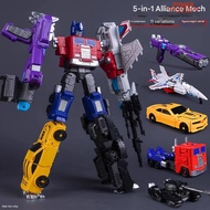 5-in-1 Alliance Mech Transforming Robot - 34CM Multi-Vehicle to Robot Action Figure, 5 Combinations 