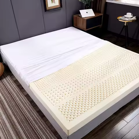Thailand 100% Natural latex Mattress natural latex liquid mattress home single double mats with cove