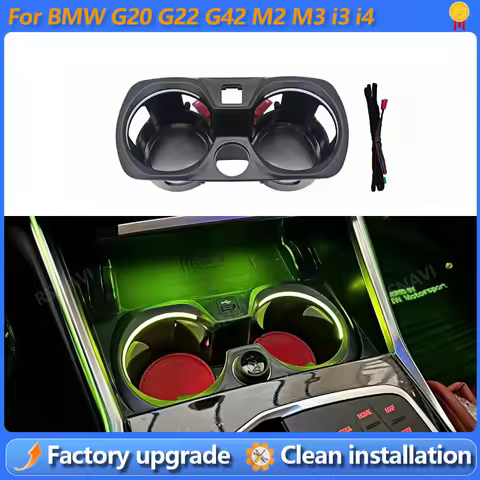 11 Colors Car LED Cup Holder Lamp For BMW G20 G22 G80 G82 G42 M2 M3 M4 I3 I4 New 2/3/4 Series Decora
