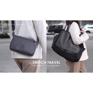 【FORYU】多功能斜背包 超大容量旅行袋 防潑水 可掛行李箱桿