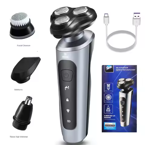 New 9D Man Electric Razor Face Shaver USB Full-body Wash Beard Knife Rechargeable Razor Rechargeable