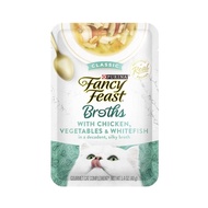 ขนมคบเคี้ยวแมว Fancy Feast แพ็คเก็ตซุปอาหารสดรสทูน่าไก่