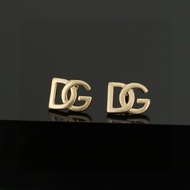 Letter Gold-Plated Brass Earrings H4CG