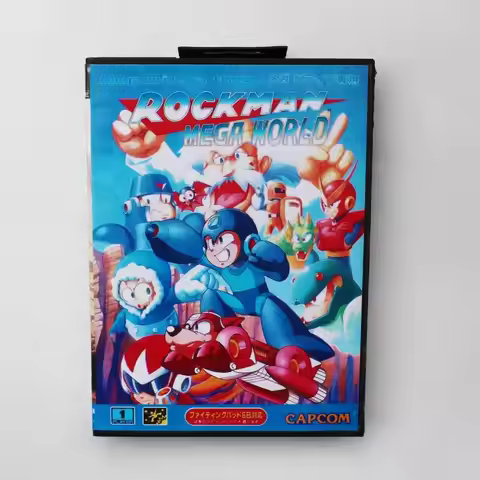 New Arrival Rockman Mega World 16bit MD Game Card For Sega Mega Drive/ Genesis with Retail Box