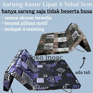 RUES.STORE 4-Fold Mattress Cover 5cm Thick Zippered Folding Mattress Cover Only Cover No Foam