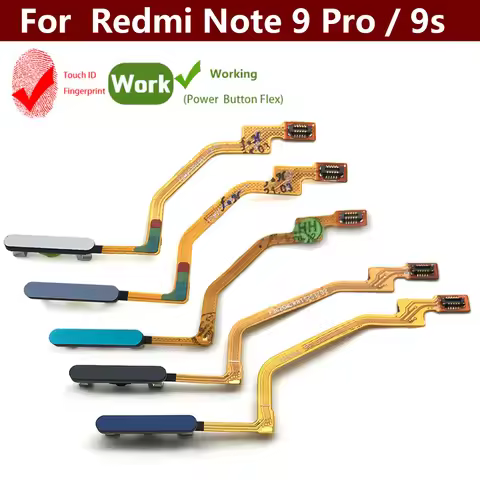New For Xiaomi Redmi Note 9s / Note 9 Pro Home Button FingerPrint Touch ID Sensor Flex Cable