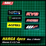Sticker Stiker Shock KYB Showa WP Monster Acerbis Gopro Kecil