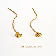 Murah Anting Jarum Love Hati Anting Remaja Unik Lucu Kadar 700 16 Karat 16K Perhiasan Anting Tusuk W