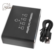 Gigabit Network Splitter 1-To-4 Network Cable Splitter RJ45 Network Port Ethernet Splitter Suitable 